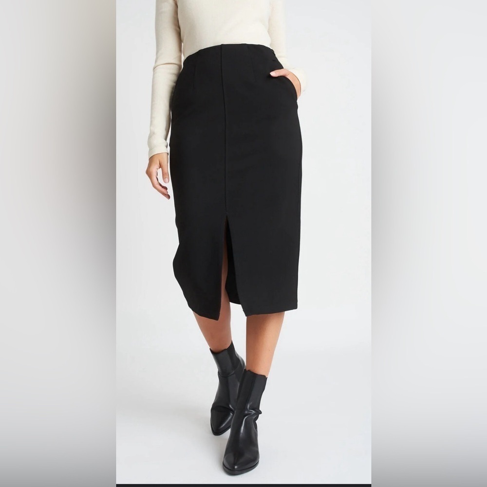 NWT Kit and Ace Serenity Double Knit Pencil Skirt Black Size 0